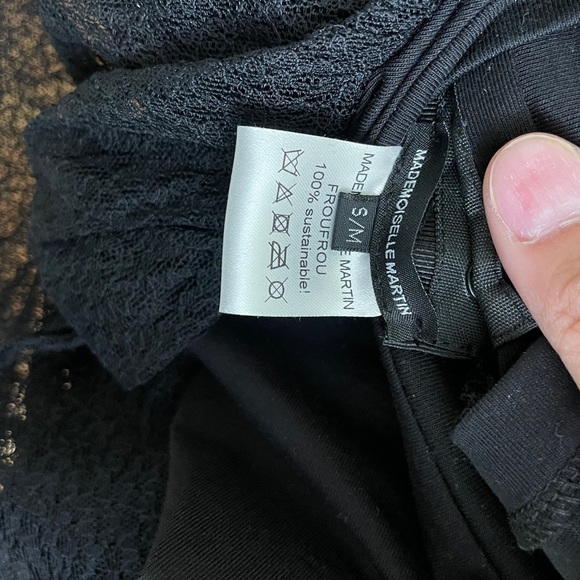 Mademoiselle Martin Top see through sleeves size S/M - Picture 7 of 7